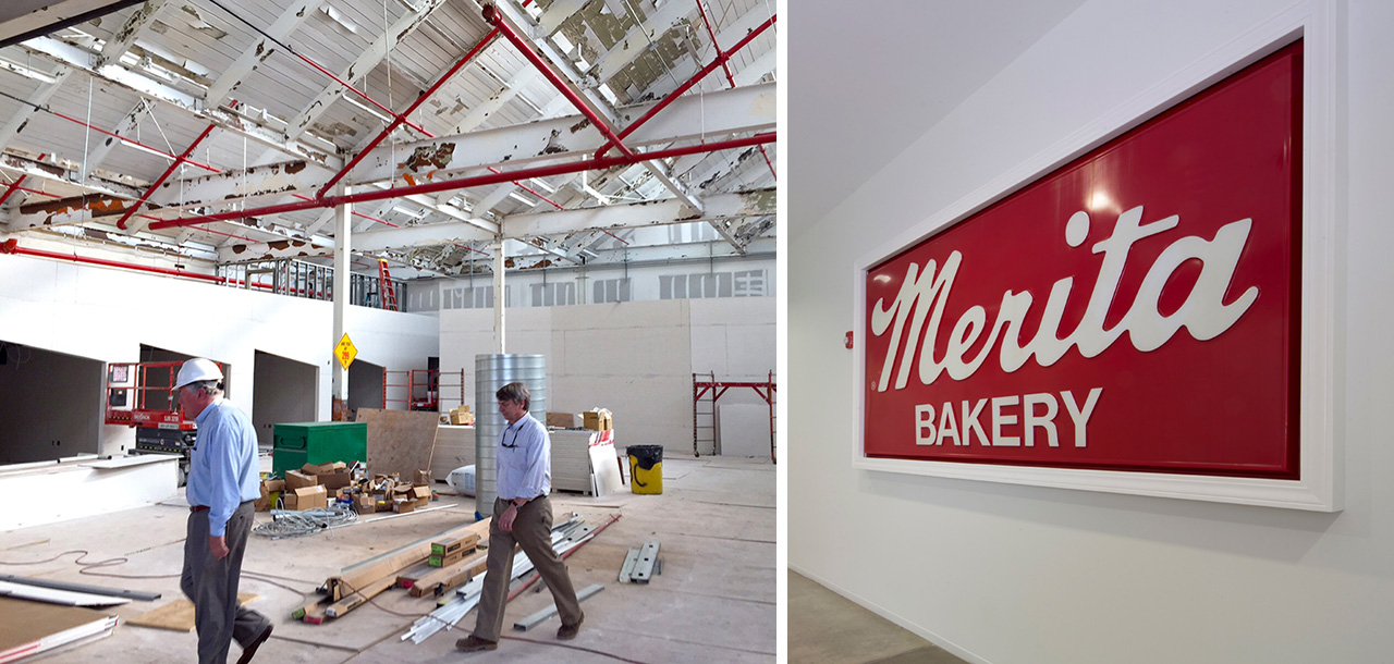 Bakers Row: Construction & Historic Sign